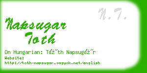 napsugar toth business card